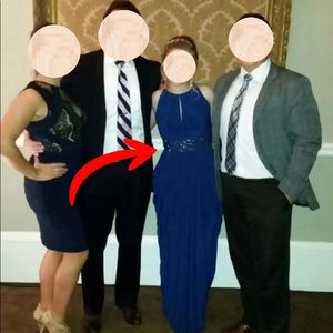 Le Chateau Navy Blue Gown. Size US 4. Most comfortable dress!